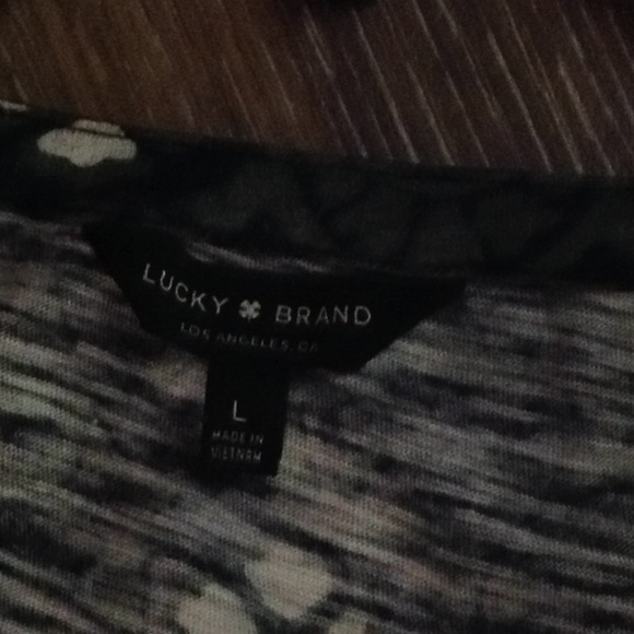 🦋 Lucky Brand Sz L cotton boho top - Picture 4 of 4